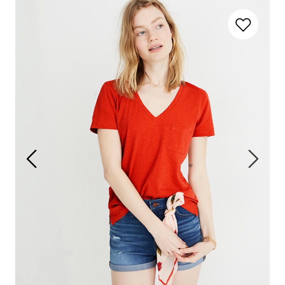 Madewell Whisper Cotton V-Neck Pocket Tee